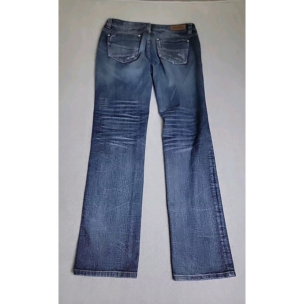 Rock Roll Cowgirl Jeans Womens 33x34 (35x33) Straight Rival Stretch Low‎ Blue